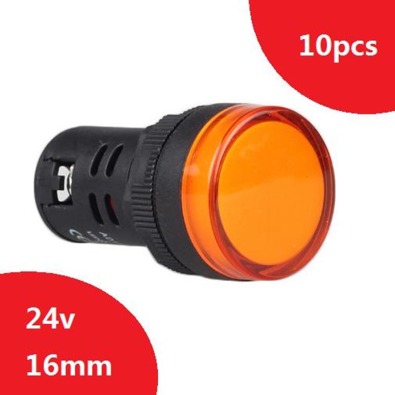 Bảng giá 10pcs/lot 24V 16mm Panel Mount LED Power Indicator Pilot Signal Light Lamp