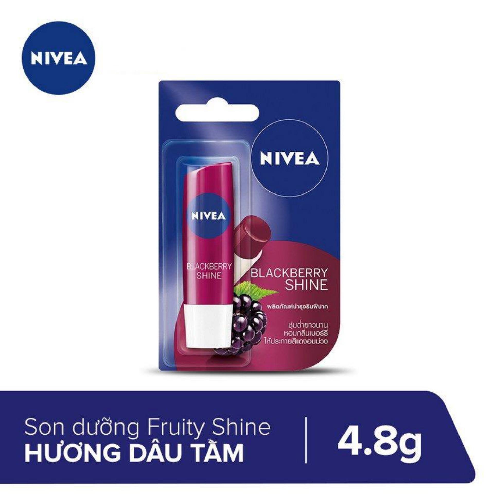 Son Dưỡng Ẩm Sắc Hồng Hương Dâu Tằm Blackberry Shine Nivea 4.8g _ 85286