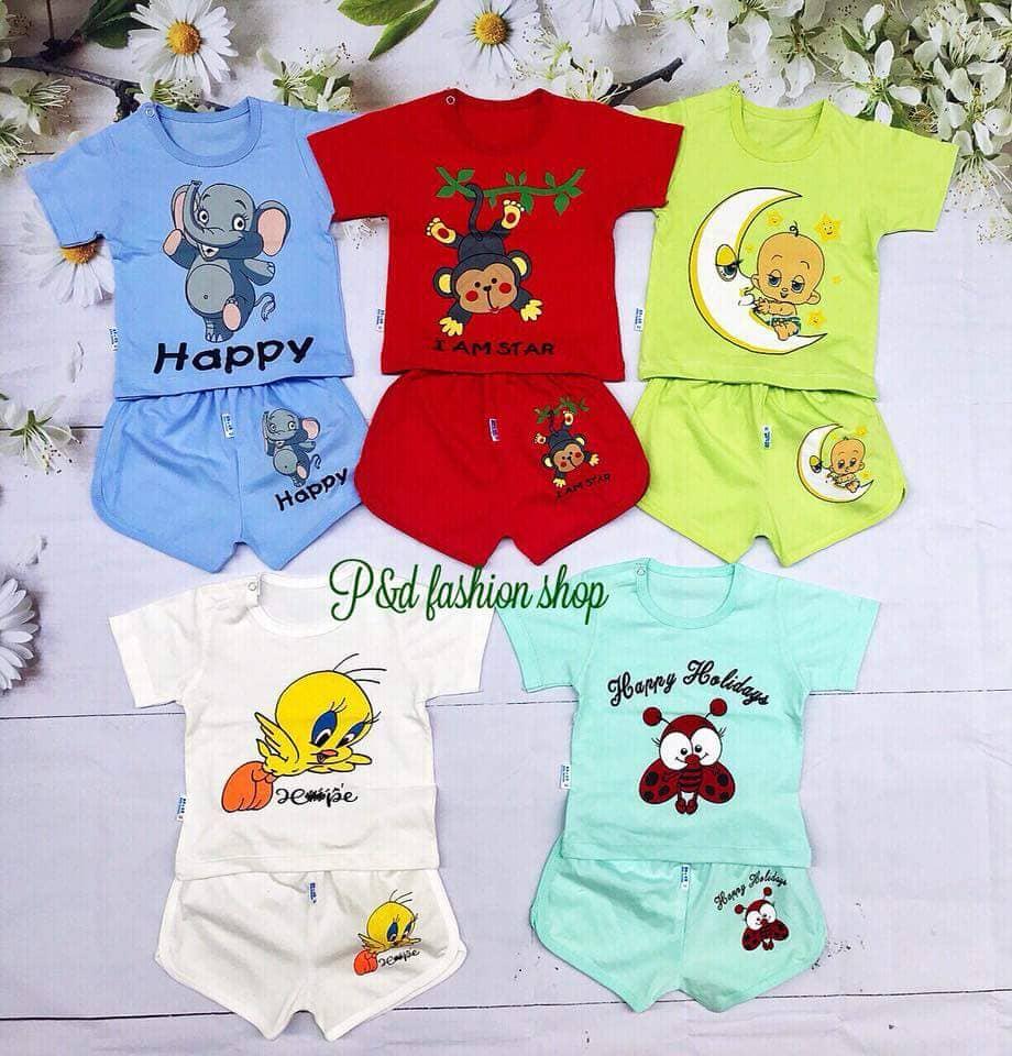 Set 5 bộ cộc size đại bé trai/gái 14-23kg
