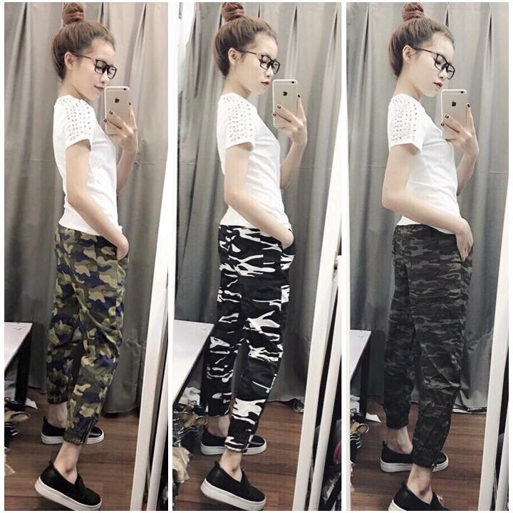 Quần Jogger Lính 1895  nu  loang trang