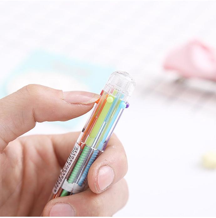 Bút bi vạch kế hoạch 6 màu