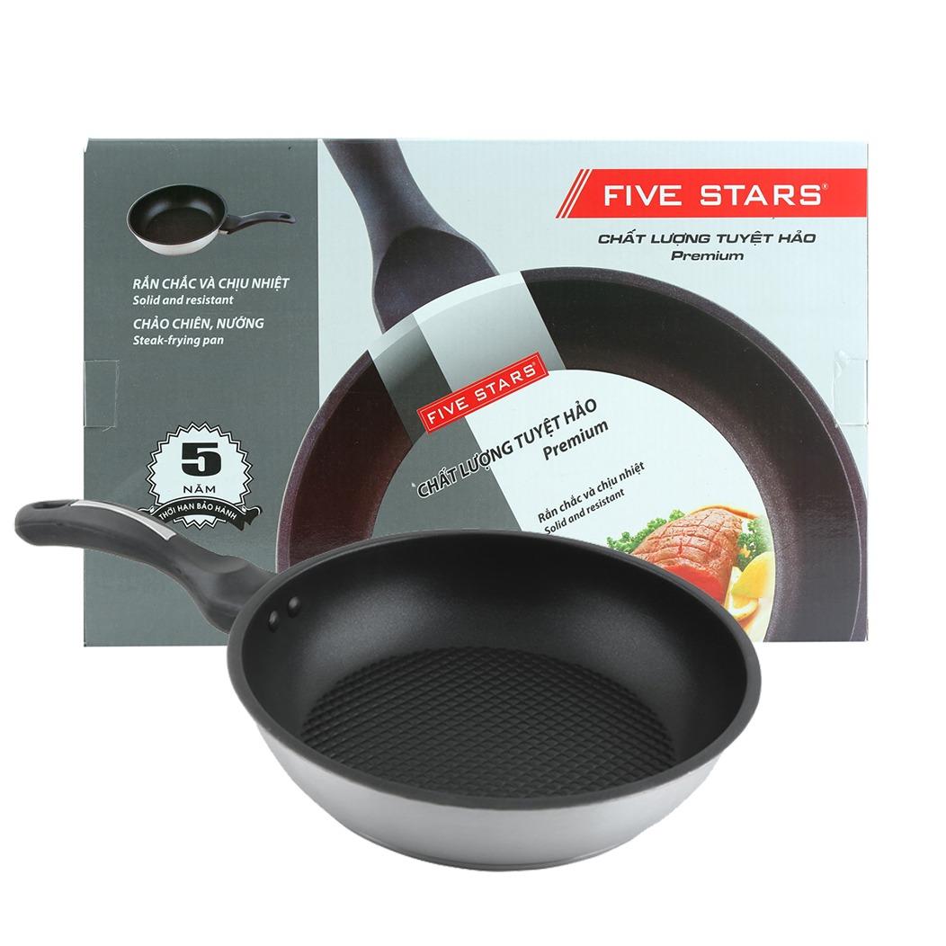 Chảo chống dính 03 đáy cao cấp fivestar 20cm sử dụng được bếp từ