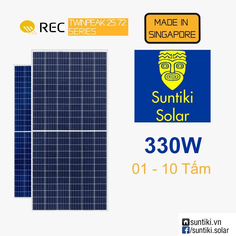 Bảng giá Tấm pin năng lượng mặt trời REC 72 cell (Solar Panels) 330W (1 - 10 tấm)