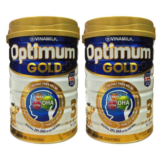 Bộ 2 sữa bột vinamilk dielac optimum gold 3 900g