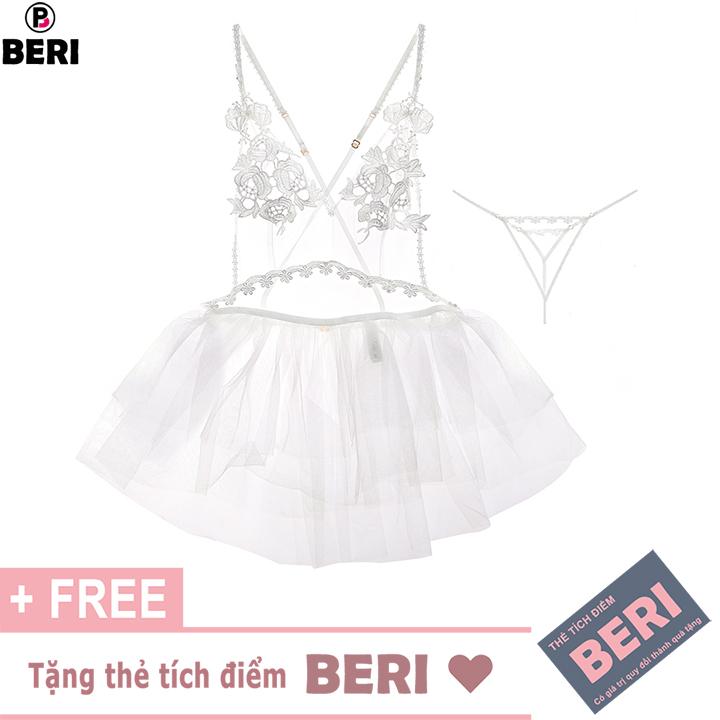 Đồ lót gợi cảm cô dâu ren cao cấp BERI trắng - BRA068