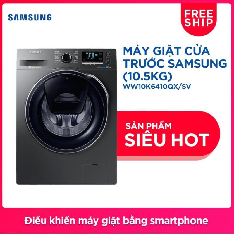 Máy giặt cửa trước Samsung WW10K6410QX/SV AddWash 10.5Kg (Xám) - Hãng phân phối chính thức