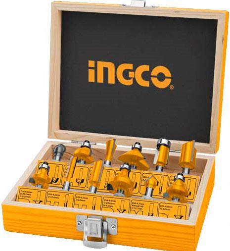 12.7mm bộ 12 mũi phay gỗ ingco akrt12121