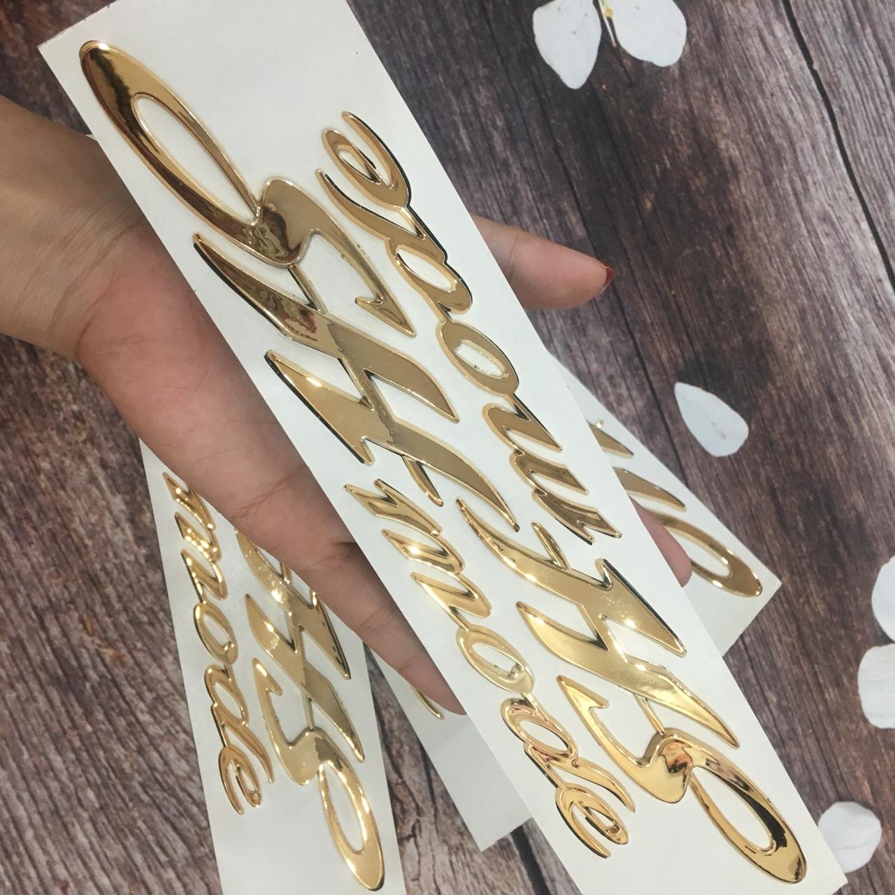 GIÁ SỐC - Bộ tem nổi SH mode màu VÀNG dán xe sang siêu đẹp  M141-2