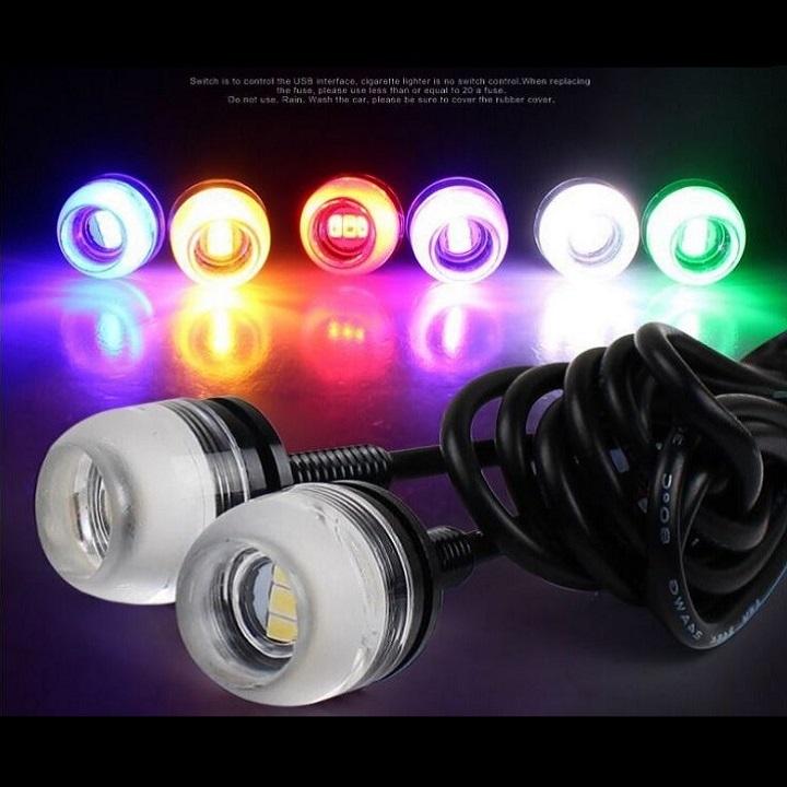 Một đôi đèn LED vít thấu kính lõm màu đỏ