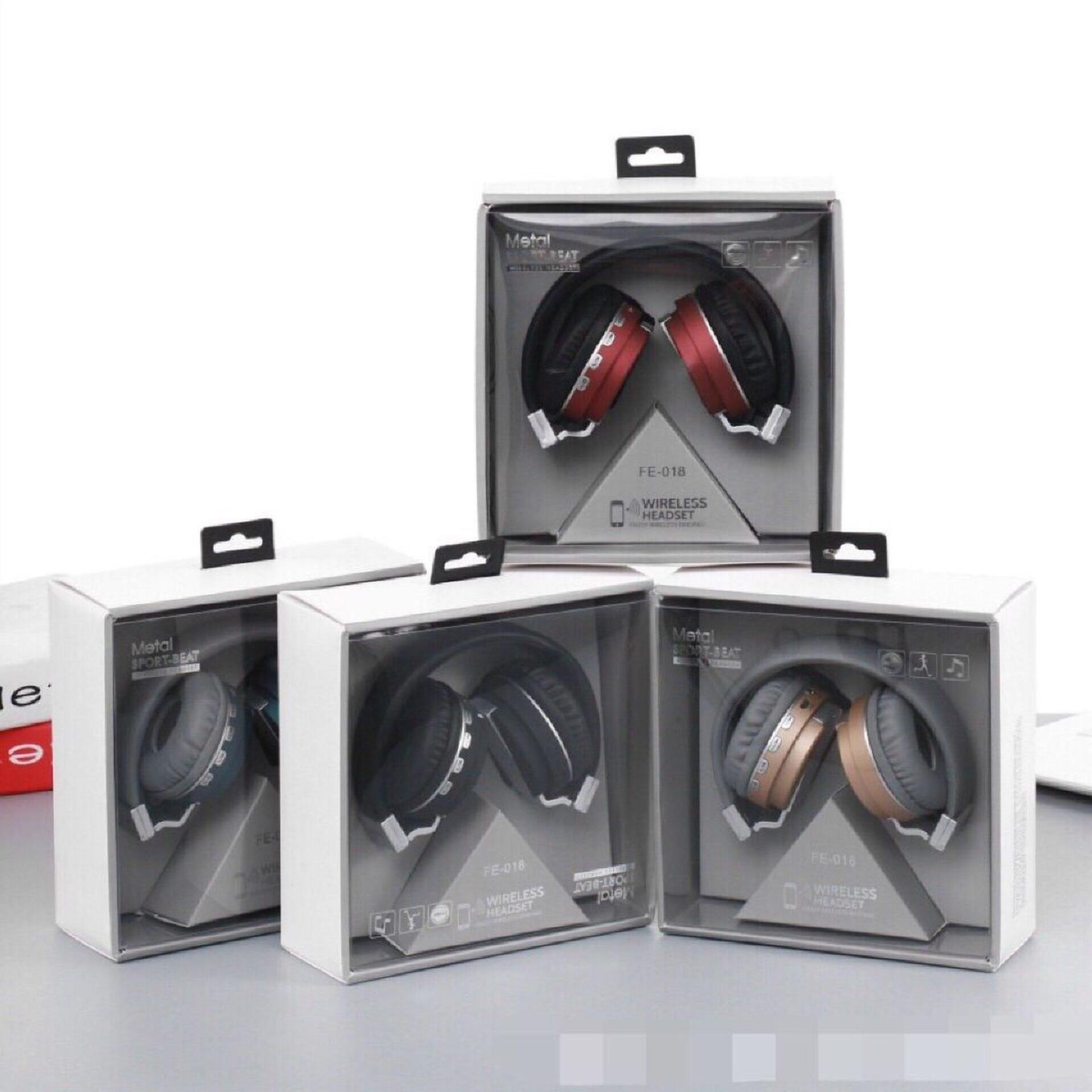 Tai nghe blutooth FE 018 Headphone Nghe Nhạc Hay Tai nghe chụp tai tai nghe ốp tai nghe xịn Tai nghe có mic tai nghe chơi game blutooth