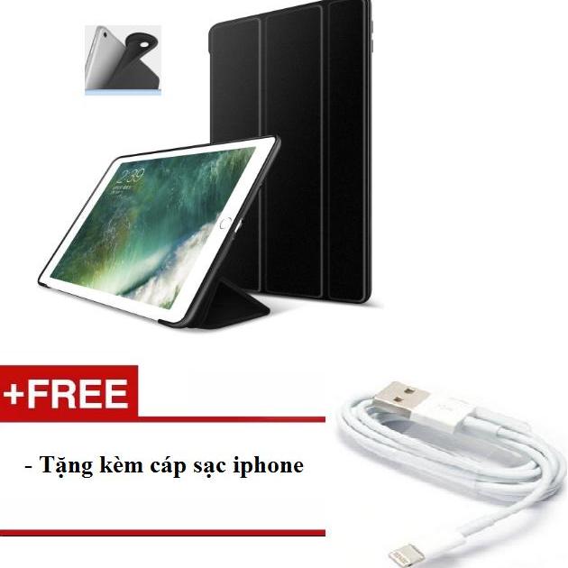 Bao da ốp lưng doanh nhân cao cấp dành cho iPad Air / iPad Air 2/ iPad 2017/ iPad Pro 9.7/ iPad Pro 10.5/ iPad Mini 4/ iPad Mini 123/ iPad 234- tặng kèm Cáp sạc cho iPhone màu trắng