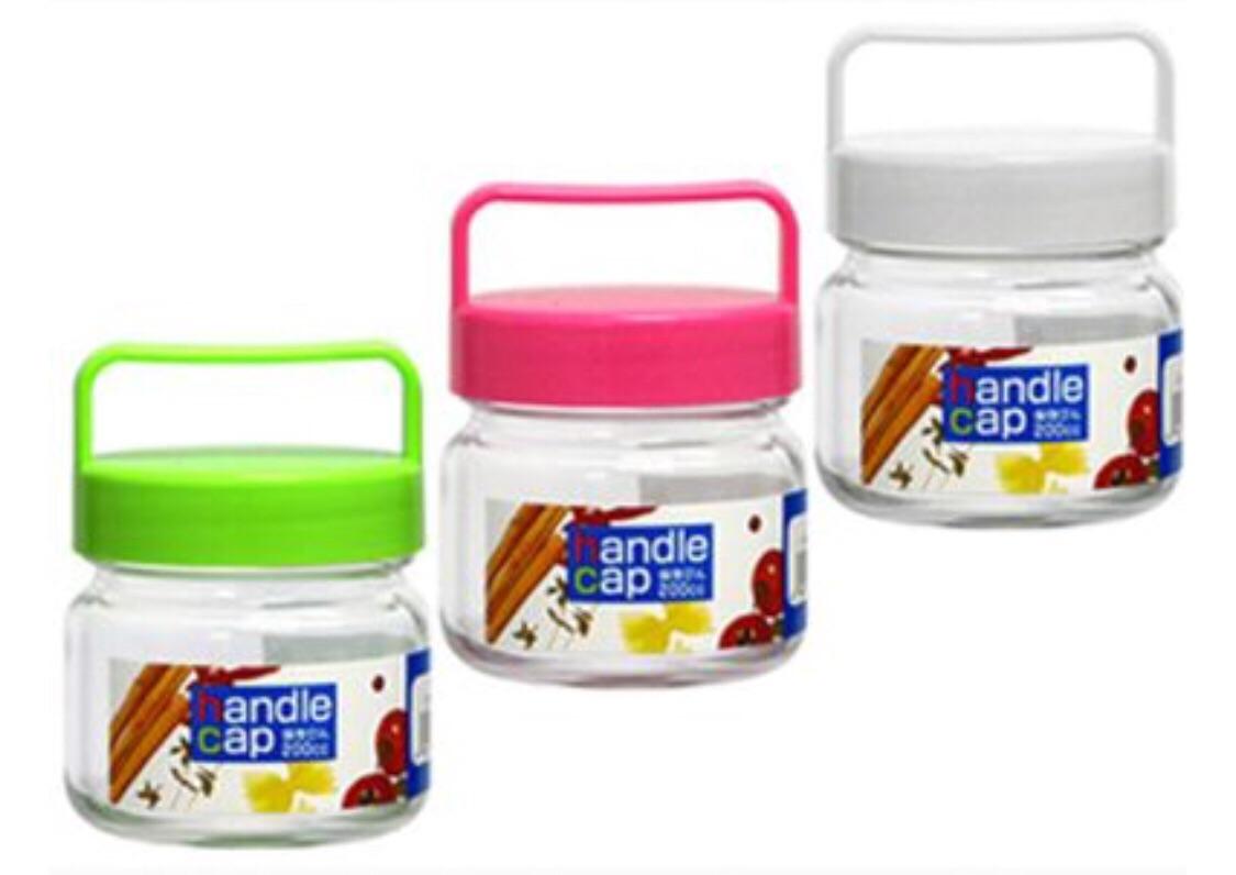 Lọ thủy tinh có quai xách 200ml - Hàng Nhật nội địa
