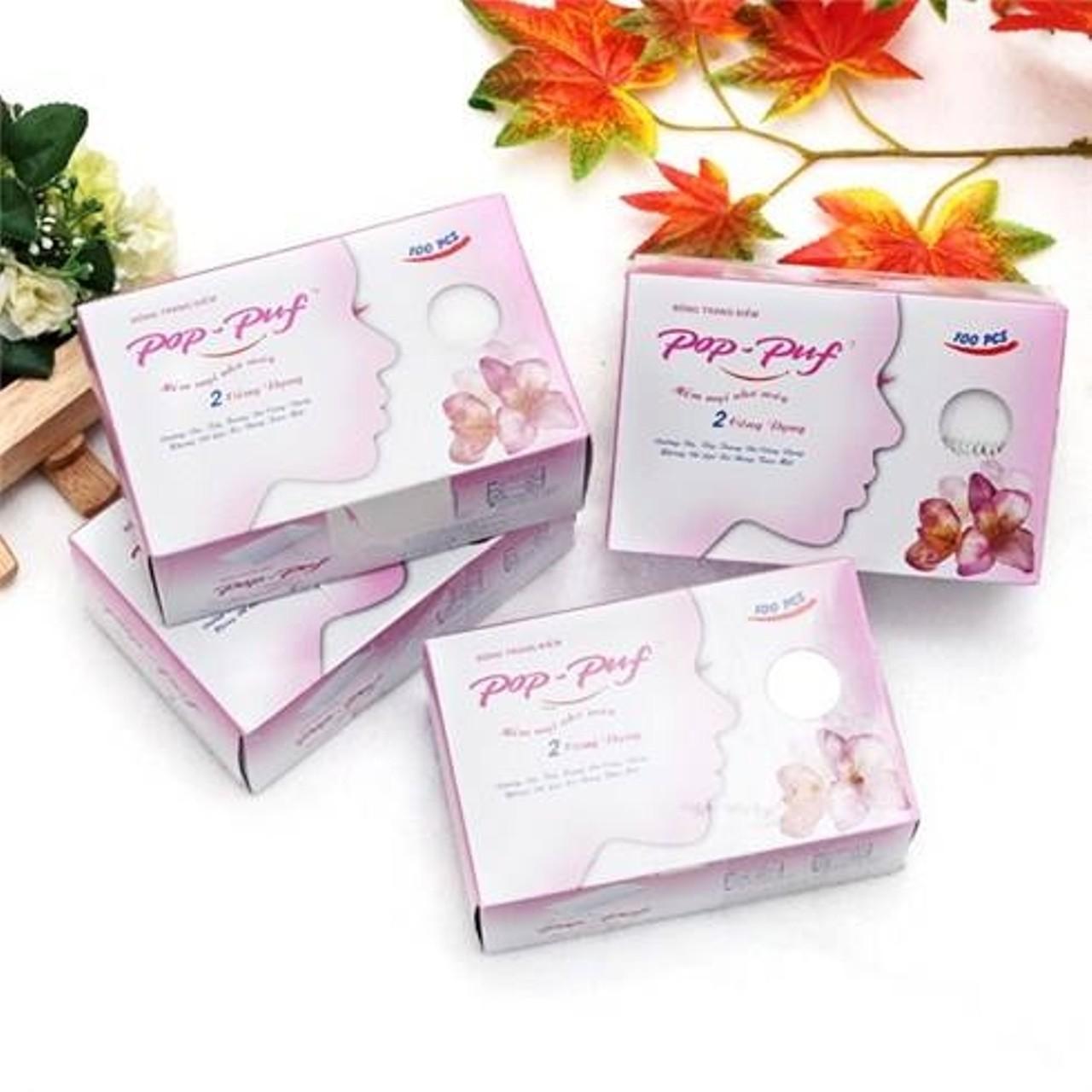 >> SO SÁNH GIÁ BÔNG TRANG ĐIỂM POPPUF 2 CÔNG DỤNG 100 MIẾNG | Shopee Lazada Sendo Tiki 34 Bông tẩy trang Pop-Puf 2 Công Dụng ( Trang điểm + tẩy trang) 100 Miếng / hộp - Thanh Loan