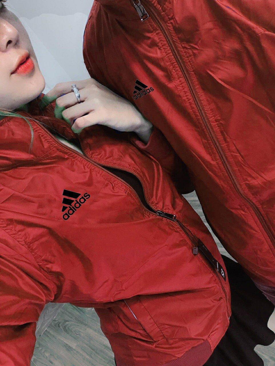 Dù 2 lớp cổ cao bomber thêu A d i d a s 5 màu