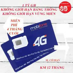 SIM 4G MOBIFONE 1 TỶ GB/THÁNG TỐC ĐỘ CAO HGD200 (Miễn Phí 4 Tháng Cuối). DÙNG TOÀN QuỐC.