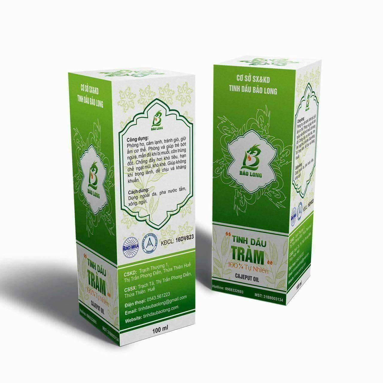 Tinh dầu tràm -bộ tinh dầu tràm huế bảo long: 2chai 50ml