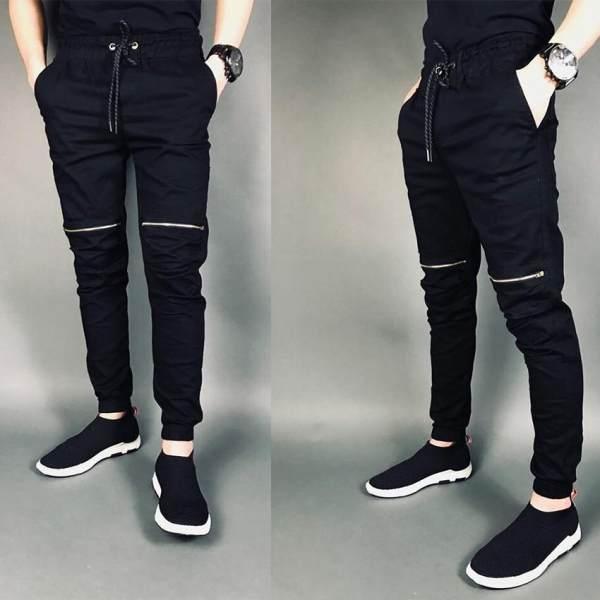 [HCM]Quần Jogger Kaki Nam Nữ Khóa Gối Cá TÍnh