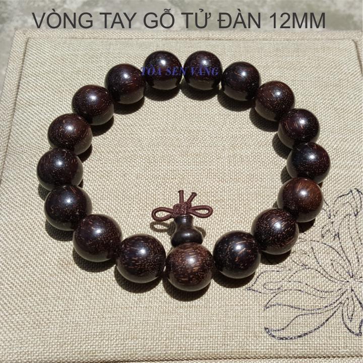 [HCM]VÒNG TAY GỖ TỬ ĐÀN 12MM