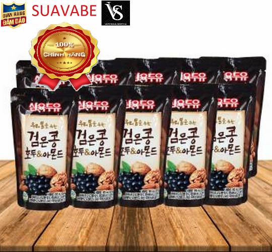 Combo 10 bịch x sữa óc chó đậu đen hạnh nhân hàn quốc t8/2019