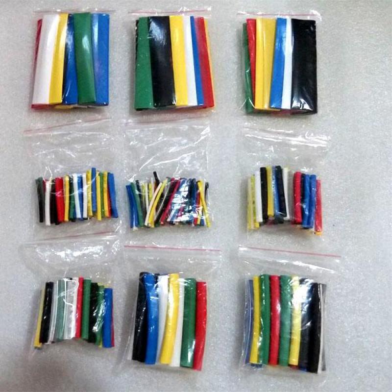 385pcs/set high quality heat shrinkable tube 2:1 heat shrink tubing heat Tube Sleeve Wrap Cable Wire 7 Color 9 Size free ship