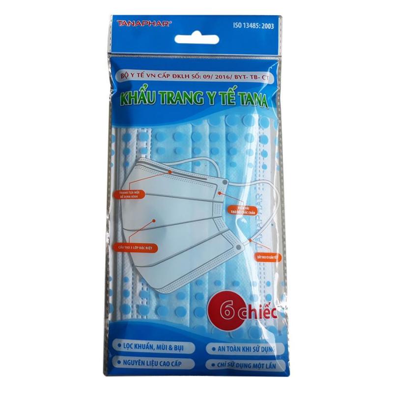 Bảng giá Combo 3 túi Khẩu trang y tế TANAPHAR (6 chiếc/ túi x 3 túi) du lịch văn phòng Điện máy Pico
