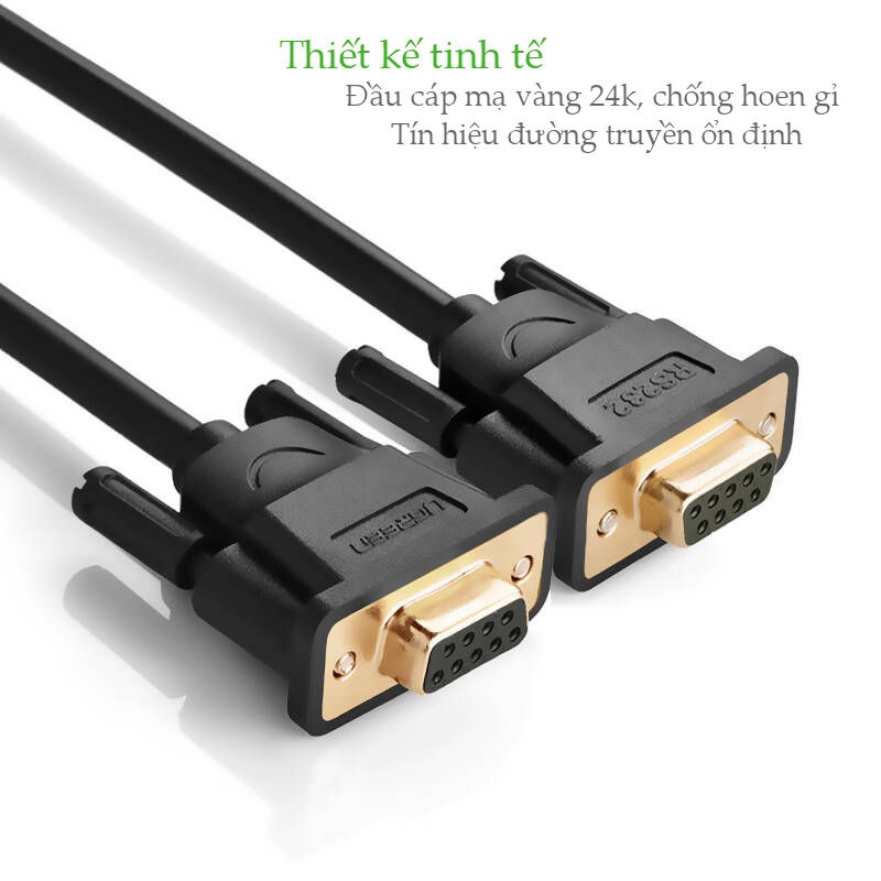 Dây cáp COM RS-232 cái sang cái UGREEN DB101 Dây cáp COM RS-232 cái sang cái UGREEN DB101