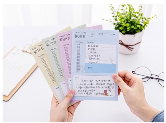 Tệp giấy note kế hoạch thời khóa biểu