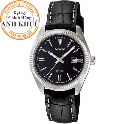 Đồng hồ nữ dây da casio anh khuê ltp-1302l-1avdf