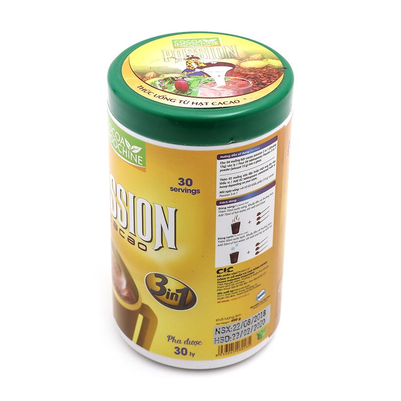 HCMBột Cacao sữa hoà tan Passion 3 in 1 - Cocoa Indochine Hủ 450g
