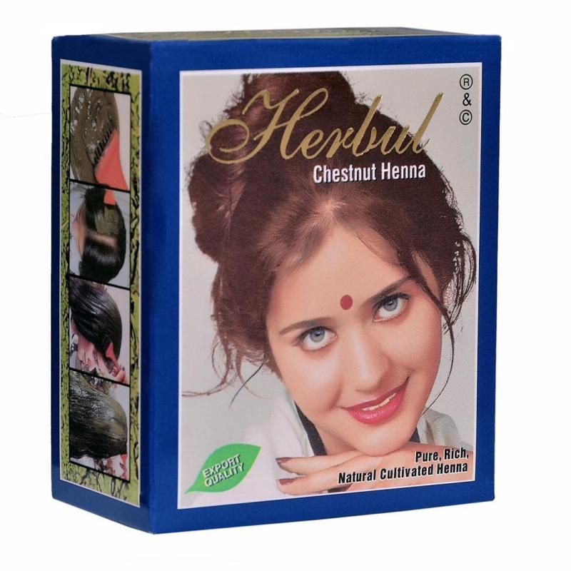 Thuốc nhuộm tóc thảo dược màu hạt dẻ Herbul Chestnut Henna