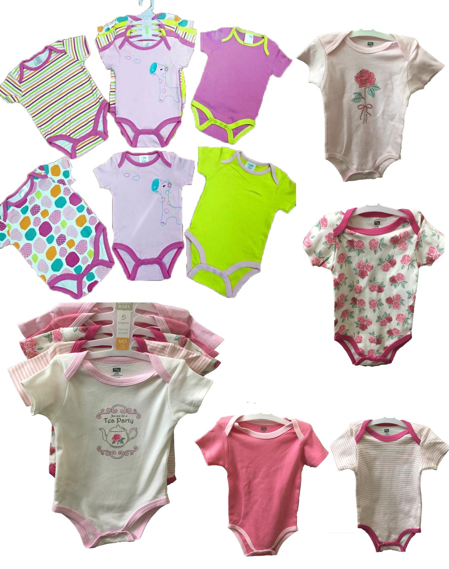Combo 5 áo liền quần body suite Baby Gear cho bé gái từ 3-6 tháng mầu sắc