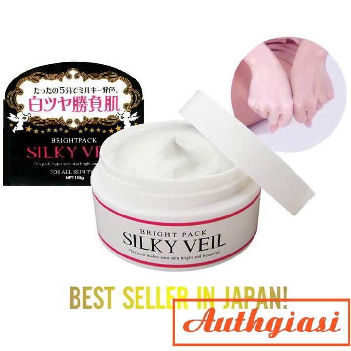 Kem dưỡng trắng da toàn thân Silky Veil Bright Pack Nhật 100g