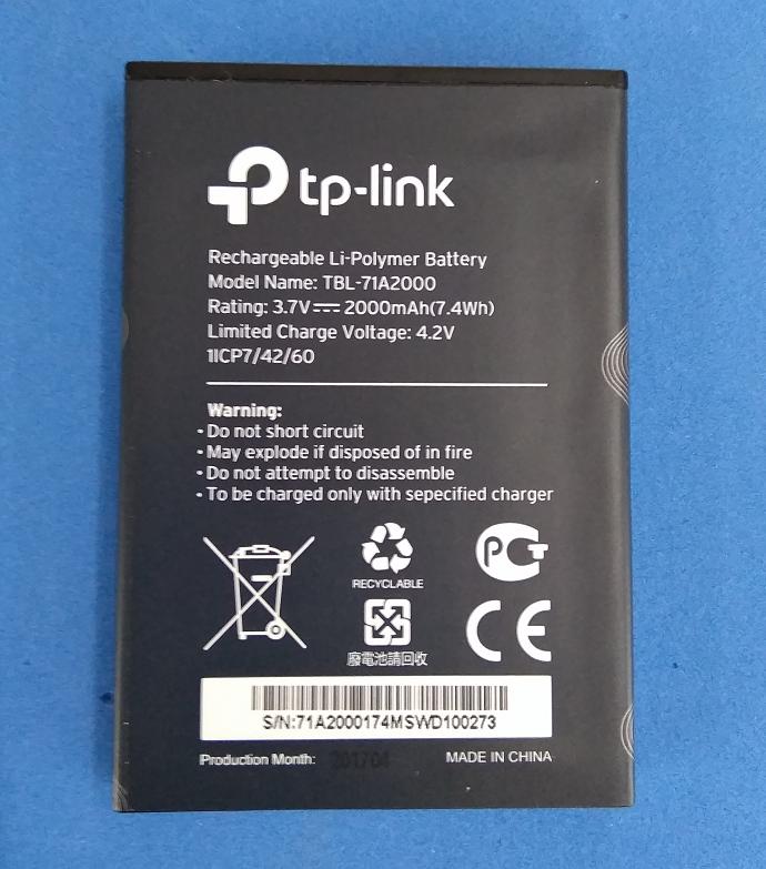Pin cho bộ phát wifi sim 3g/4g tp-link m5250, m5350, m7300