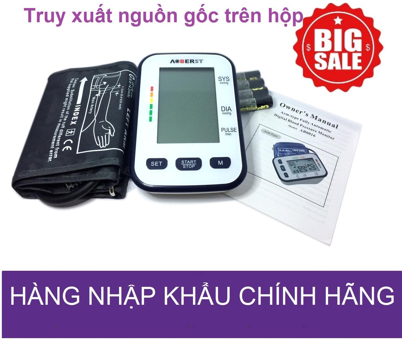 Máy đo huyết áp bắp tay AOBERST công nghệ Đức màn hình LCD lớn ( Bảo hành 2 năm)