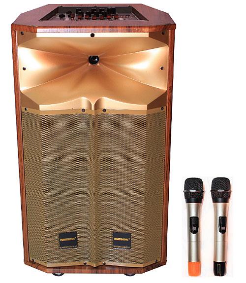 Loa kéo bluetooth DJ thùng gỗ công suất lớn Temeisheng QX-1218