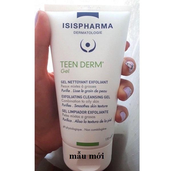 Gel rửa mặt giảm nhờn ngừa mụn ISIS Pharma Teen Derm Gel 150ml