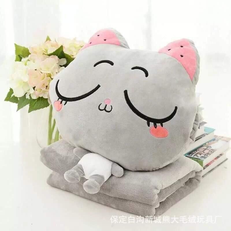 Bộ chăn gối 3 trong 1 hình thú cho dân văn phòng, bo chan goi 3 trong 1 hinh thu cho dan van phong, mền gối hình thú cao cấp, men goi hinh thu cao cap