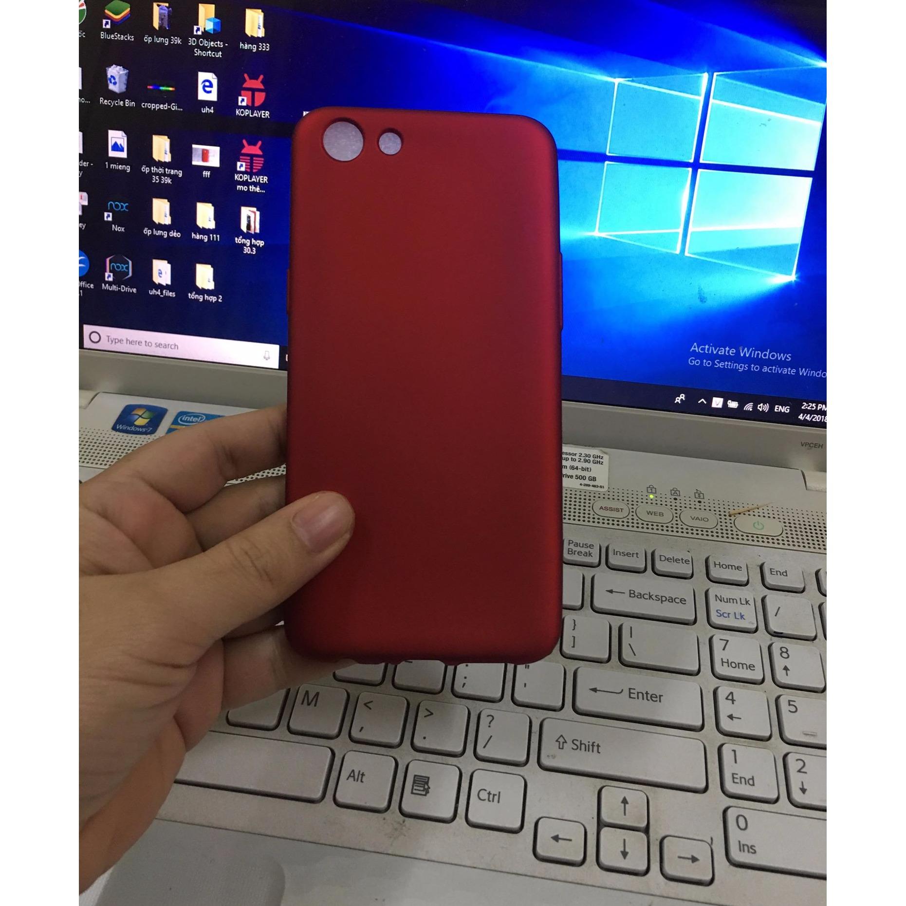 Ốp lưng dẻo màu cho Oppo A83 tặng kính cường lực