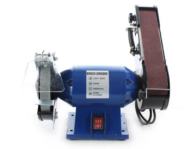 Máy mài giáp dây và đá mài quay (màu đỏ hoặc xanh)
