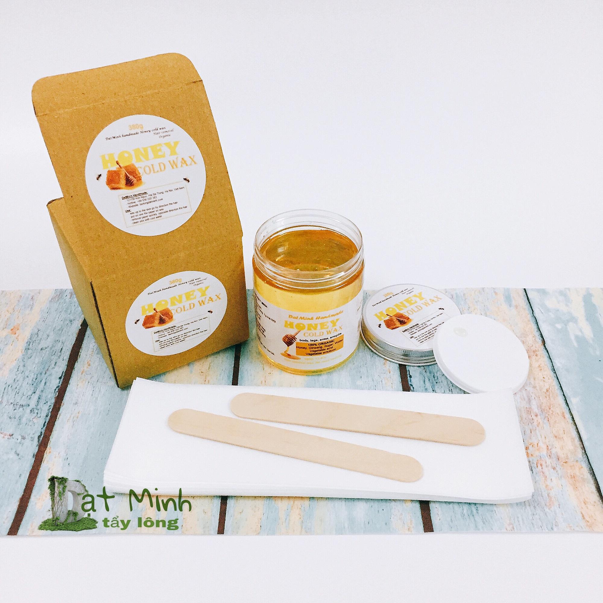Sáp wax lông mật ong ĐạtMinh handmade honey cold wax 380G