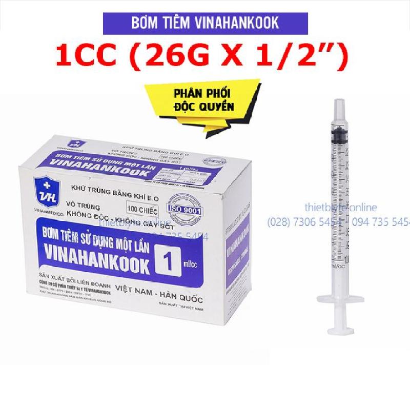Bơm tiêm Vinahankook 1cc (đầu kim 26G x 1/2)