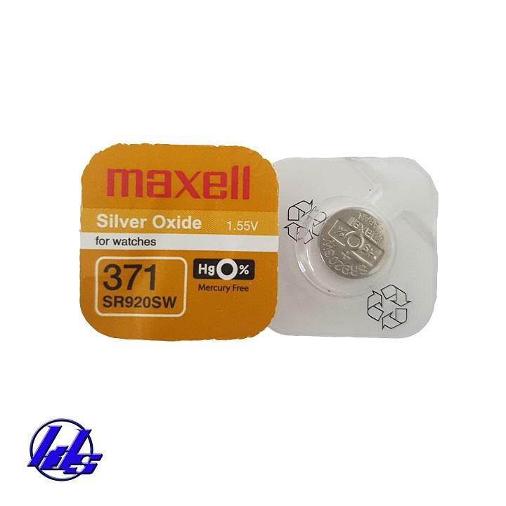 Pin đồng hồ đeo tay maxell sr920sw/371 silver oxide 1.55v - vỉ 1 viên