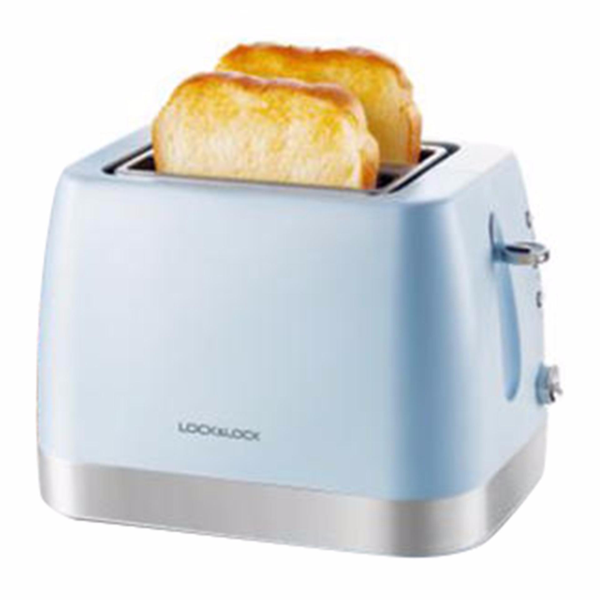 Máy nướng bánh mì LOCK&LOCK công suất 730W, Máy nướng bánh mì mini, Máy làm bánh mì gia đình, Máy nướng bánh mì 2 ngăn, Máy nướng bánh mì gối tiện dụng tùy chỉnh với 6 cấp độ giúp bánh được nướng chín đều, thơm ngon