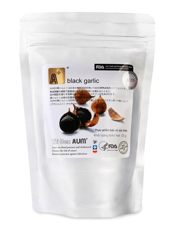 Tỏi đen AUM - Túi nhôm 500gr cô đơn 1 tép nguyên vỏ