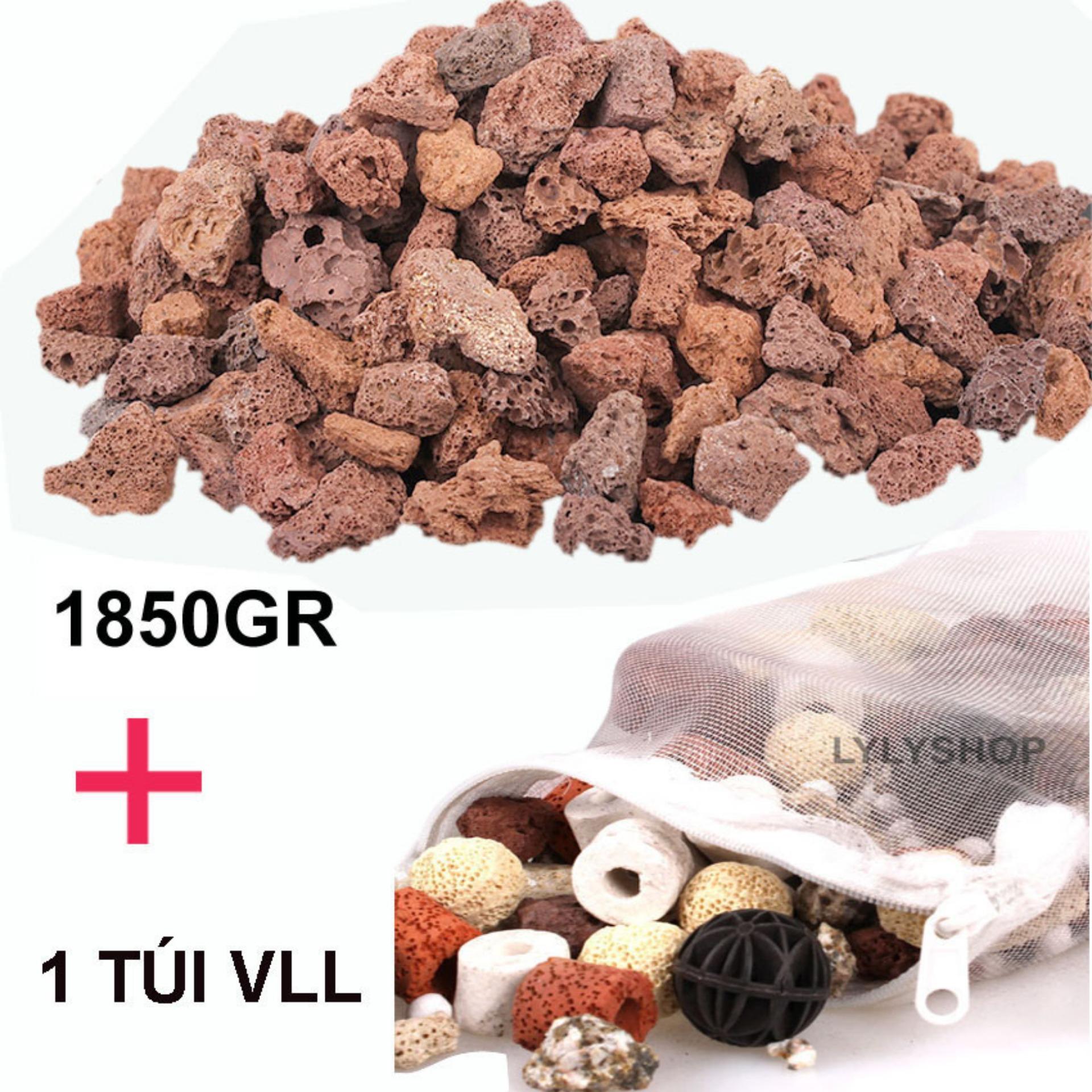 ĐÁ NHAM THẠCH (1850GR) tặng 1 túi đựng Vật Liệu Lọc bể cá