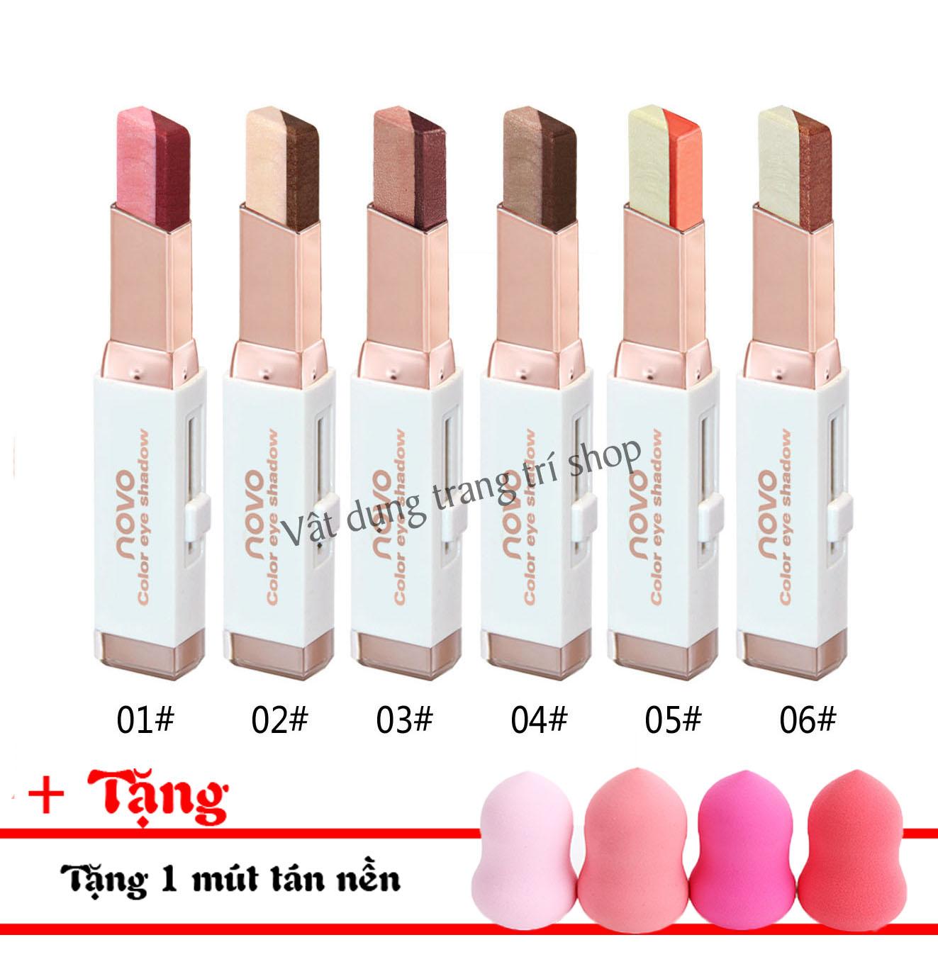 Phấn màu mắt nhũ 2 line dạng thỏi NoVo