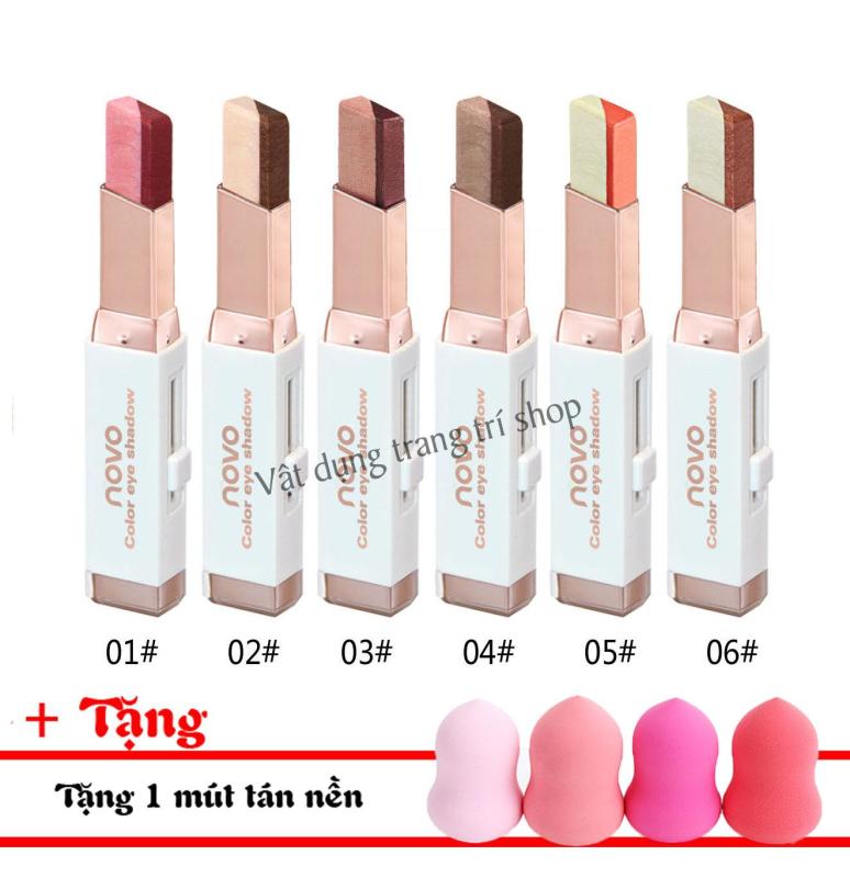 Phấn màu mắt nhũ 2 line dạng thỏi NoVo