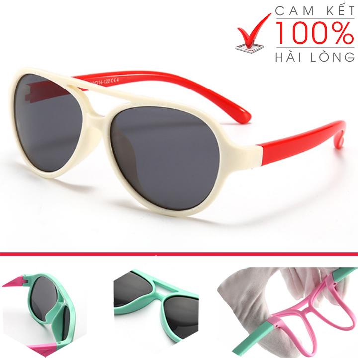 [HCM]Khuyến mại 30/4 Kính bé gái bé trai chống tia bức xạ gọng dẻo siêu nhẹ kính cho bé 8kg - 25kg chất lượng