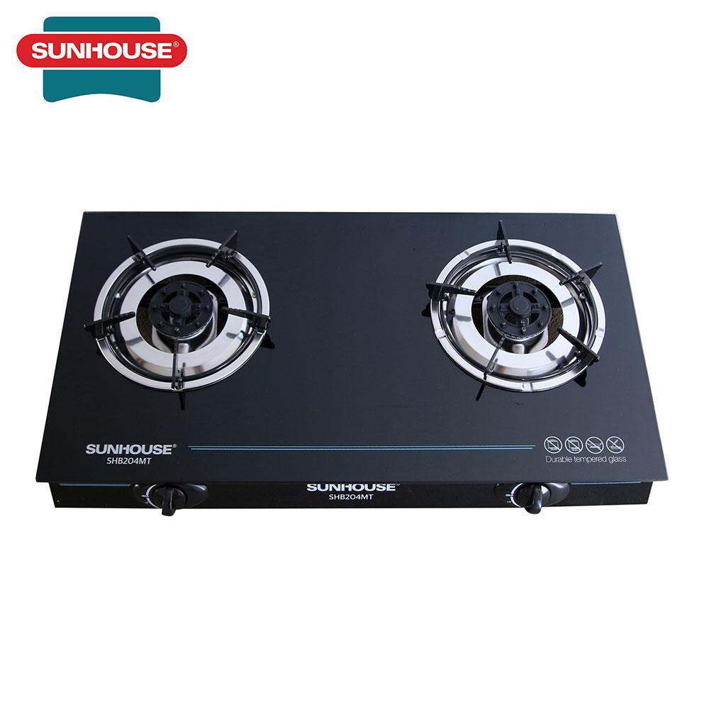 Bếp gas dương kính SUNHOUSE SHB204MT, hệ thống đánh lửa Magneto tạo tia lửa nhanh, đầu đốt siêu bền, lửa tỏa đều, tiết kiệm gas