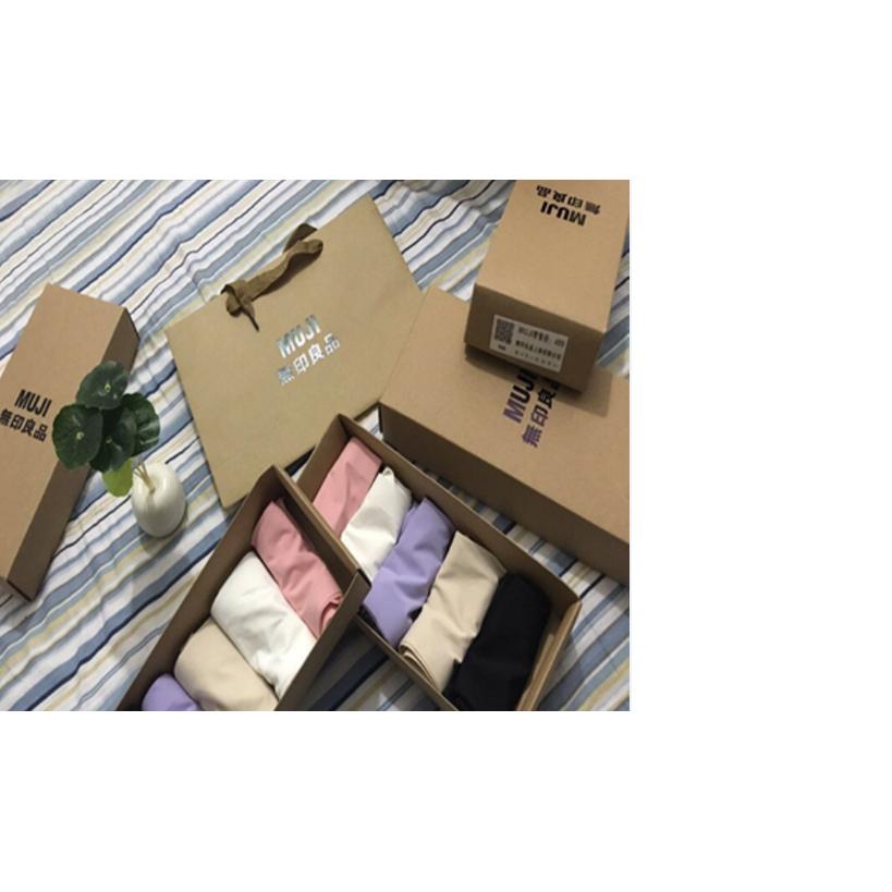 Com bo 5 quần Muji đựng hộp sang trọng quà tặng sinh nhật chị em.